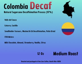 Colombia Decaf Coffee (12oz.)