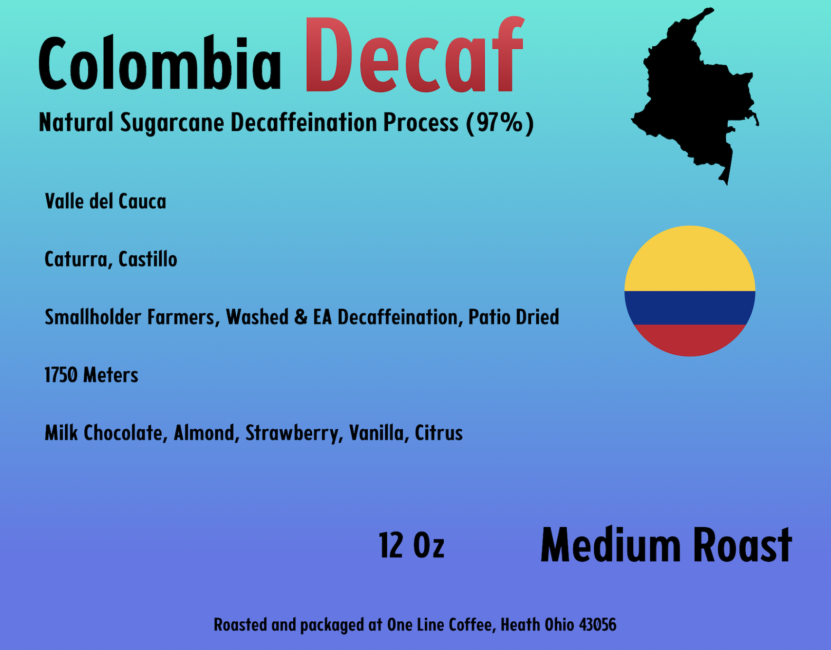 Colombia Decaf Coffee (12oz.)