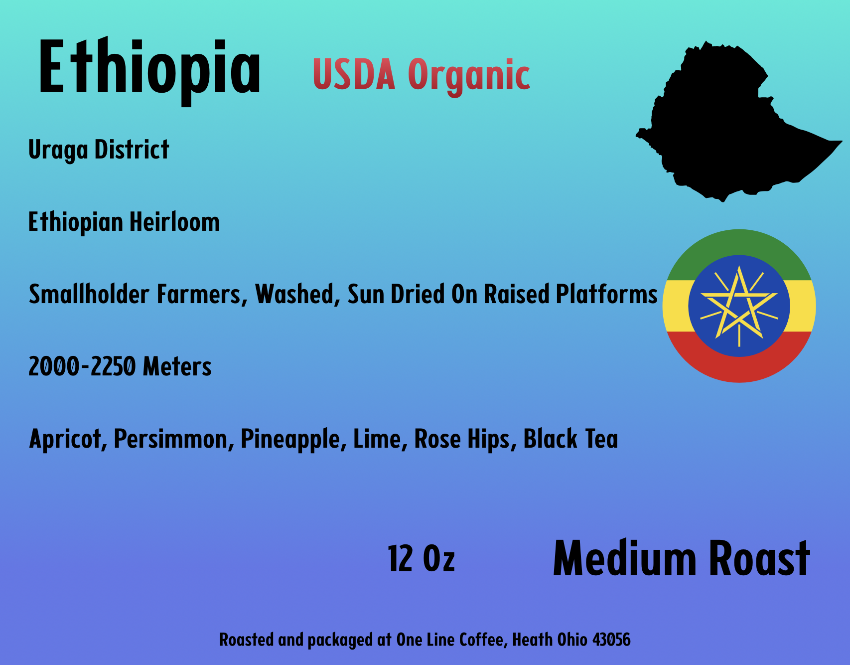 Ethiopia USDA Organic Coffee (12 oz)