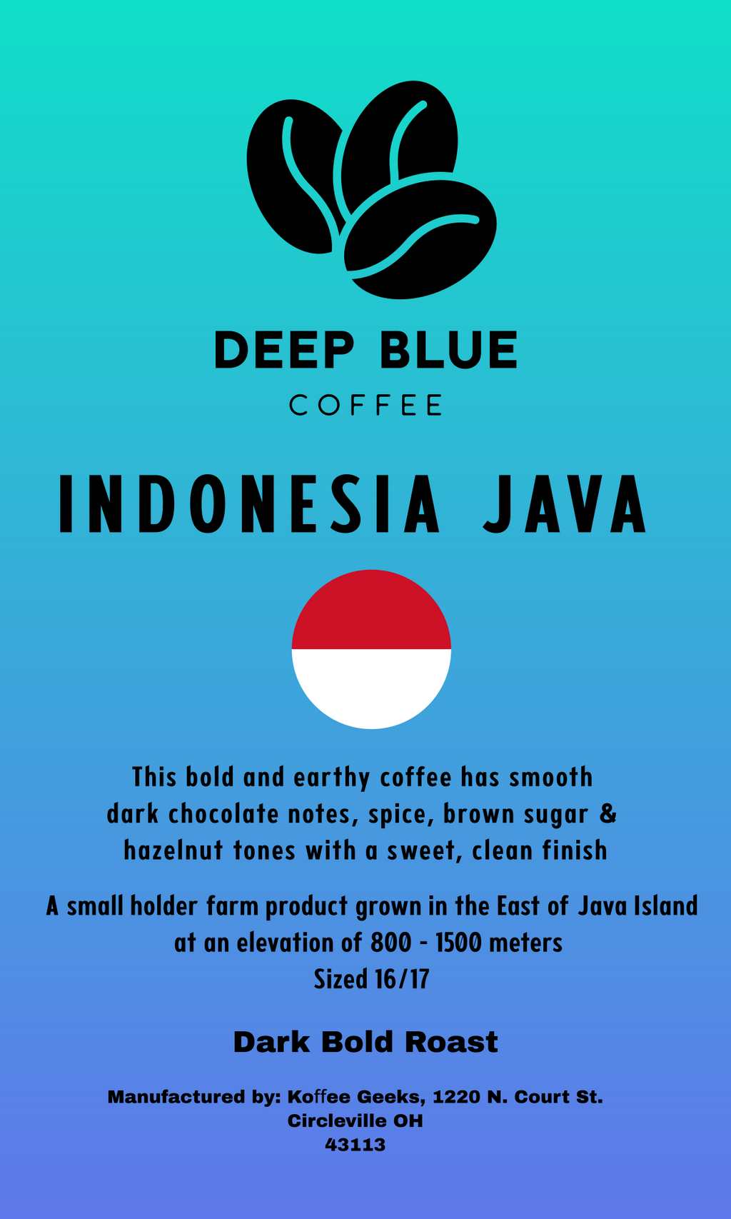 Indonesia Java Coffee (12oz.)