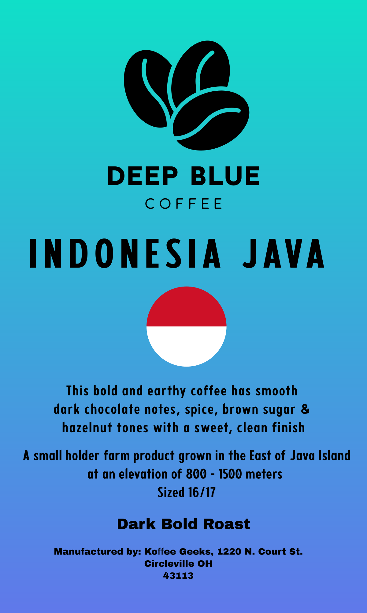 Indonesia Java Coffee (12oz.)
